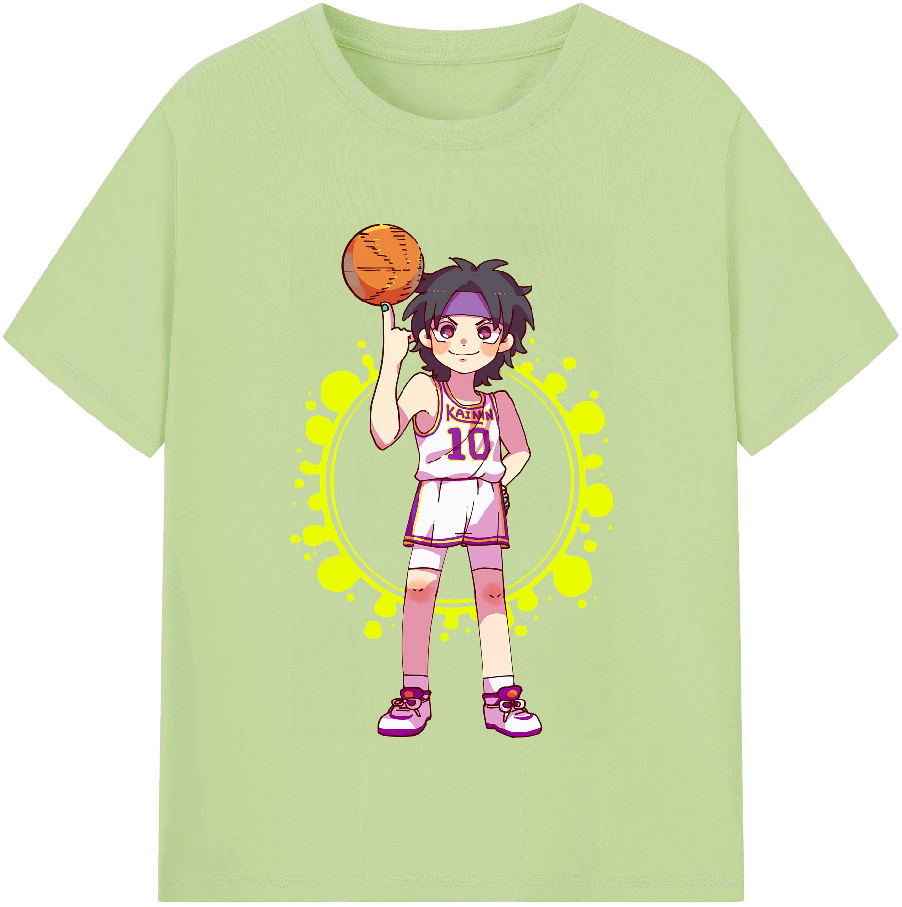 SLAM DUNK／スラムダンク 綿100％半袖Tシャツ（フロントプリント）